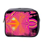 Magenta Boardwalk Carnival, Abstract Ocean Shimmer Mini Travel Toiletry Bag (Two Sides)
