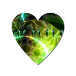 Dawn Of Time, Abstract Lime & Gold Emerge Magnet (Heart)