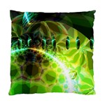 Dawn Of Time, Abstract Lime & Gold Emerge Cushion Case (Single Sided) 
