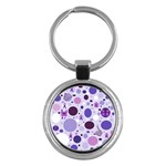 Purple Awareness Dots Key Chain (Round)