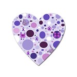 Purple Awareness Dots Magnet (Heart)
