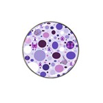 Purple Awareness Dots Golf Ball Marker 4 Pack (for Hat Clip)