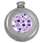 Purple Awareness Dots Hip Flask (Round)