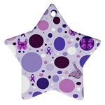 Purple Awareness Dots Star Ornament (Two Sides)