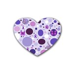 Purple Awareness Dots Drink Coasters (Heart)