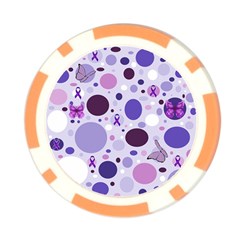 Purple Awareness Dots Poker Chip (10 Pack) from UrbanLoad.com Back
