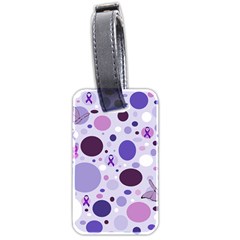 Purple Awareness Dots Luggage Tag (Two Sides) from UrbanLoad.com Front