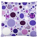 Purple Awareness Dots Large Cushion Case (Single Sided) 
