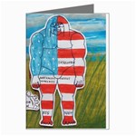 2 Painted Flag Big Foots Everglade Greeting Card