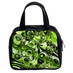 Retro Green Abstract Classic Handbag (Two Sides) from UrbanLoad.com Front