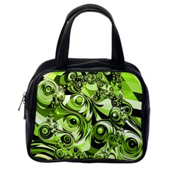 Retro Green Abstract Classic Handbag (Two Sides) from UrbanLoad.com Back