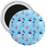 Sailing The Bay 3  Button Magnet