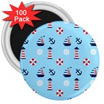 Sailing The Bay 3  Button Magnet (100 pack)