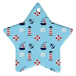 Sailing The Bay Star Ornament (Two Sides)