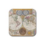 1794 World Map Drink Coasters 4 Pack (Square)
