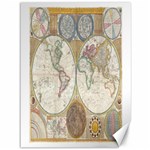 1794 World Map Canvas 36  x 48  (Unframed)