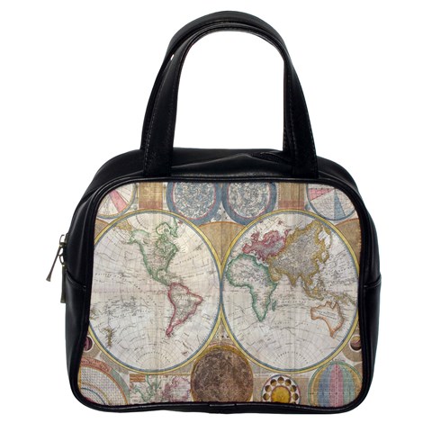 1794 World Map Classic Handbag (Two Sides) from UrbanLoad.com Back