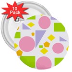 Spring Geometrics 3  Button (10 pack)