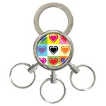 Hearts 3-Ring Key Chain