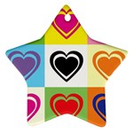 Hearts Star Ornament (Two Sides)