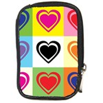 Hearts Compact Camera Leather Case
