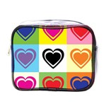 Hearts Mini Travel Toiletry Bag (One Side)