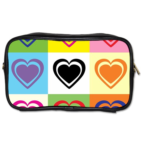 Hearts Travel Toiletry Bag (Two Sides) from UrbanLoad.com Front