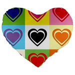Hearts 19  Premium Heart Shape Cushion