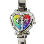 Cross Heart Italian Charm Watch 