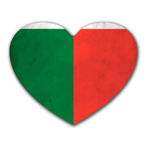 Madagascar Malagas Flag Mousepad (Heart) from UrbanLoad.com Front