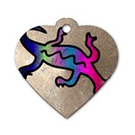 Lizard Dog Tag Heart (Two Sided)