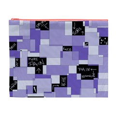 Purple Pain Modular Cosmetic Bag (XL) from UrbanLoad.com Front