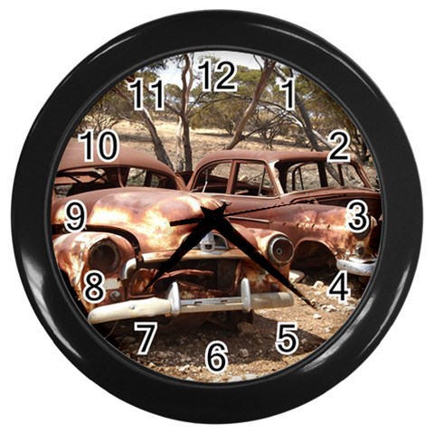 rust in peace Wall Clock (Black) from UrbanLoad.com Front