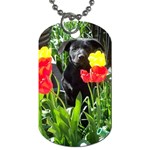 Black GSD Pup Dog Tag (One Sided)