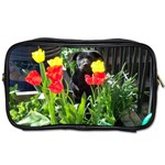Black GSD Pup Travel Toiletry Bag (Two Sides)