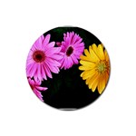 gerbera flowers photo Rubber Coaster (Round)