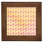Geometric Pink & Yellow  Framed Ceramic Tile