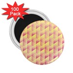 Geometric Pink & Yellow  2.25  Button Magnet (100 pack)