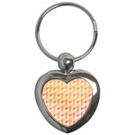 Geometric Pink & Yellow  Key Chain (Heart)