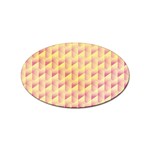 Geometric Pink & Yellow  Sticker (Oval)
