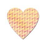 Geometric Pink & Yellow  Magnet (Heart)