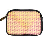 Geometric Pink & Yellow  Digital Camera Leather Case