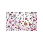 Pink whimsical flowers on pink Sticker 10 Pack (Rectangle)