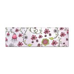 Pink whimsical flowers on pink Bumper Sticker 10 Pack