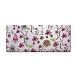 Pink whimsical flowers on pink Hand Towel