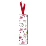 Pink whimsical flowers on pink Small Bookmark