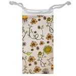 Yellow Whimsical Flowers  Jewelry Bag