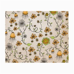Yellow Whimsical Flowers  Glasses Cloth (Small, Two Sided) from UrbanLoad.com Back