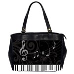 Whimsical Piano keys and music notes Oversize Office Handbag (Two Sides)