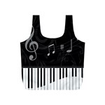 Whimsical Piano keys and music notes Full Print Recycle Bag (S)